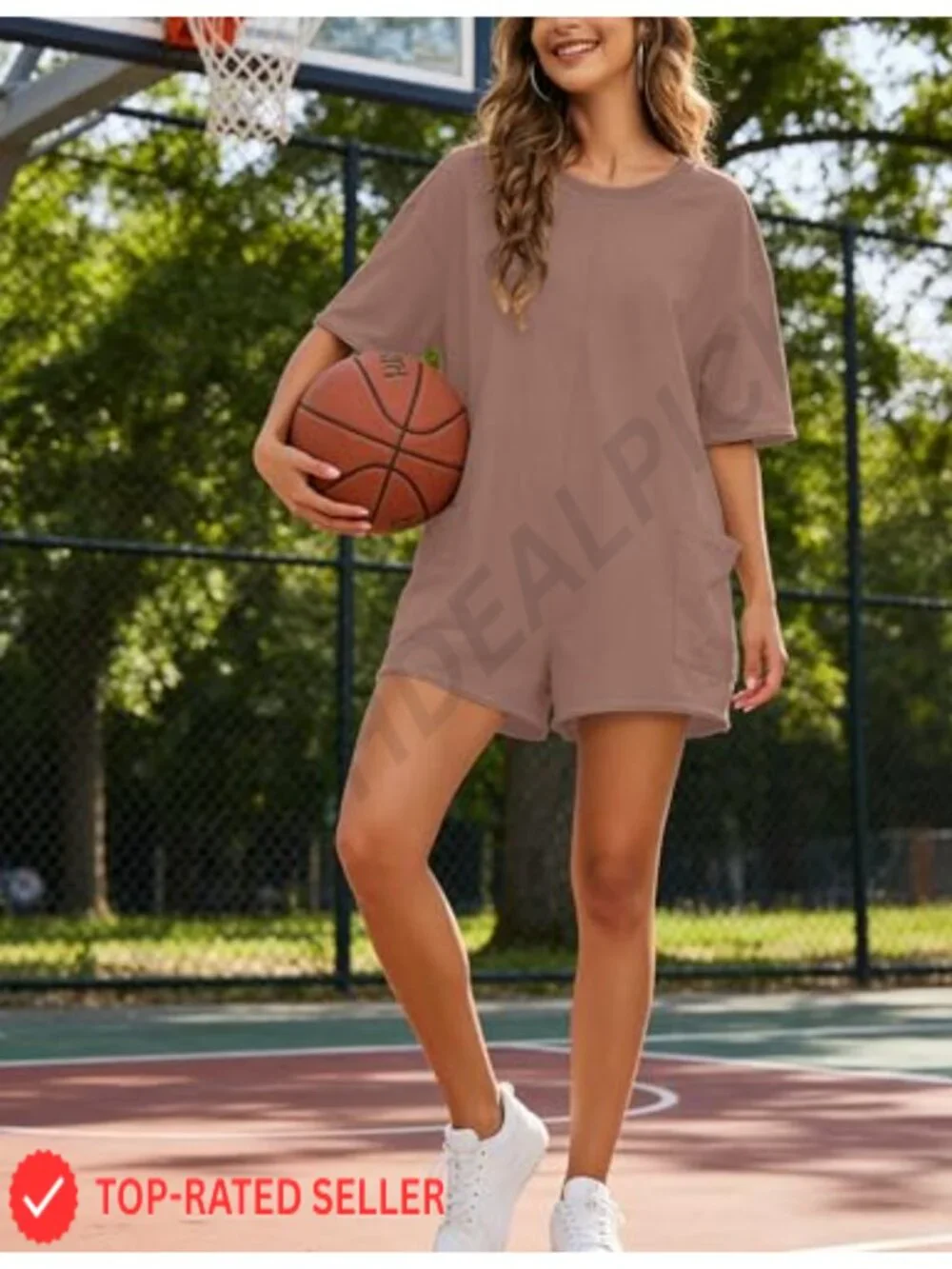 Women's Athletic Reversible Romper Jumpsuit Cotton Spandex Casual